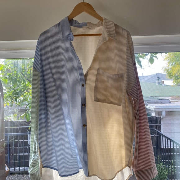 Striped oversized button down - Picture 5 of 5